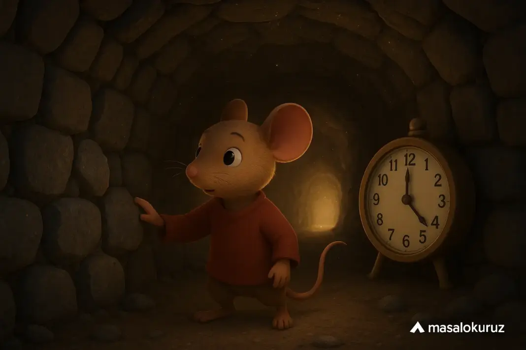 Jerry’nin gizli tünelde keşif yaptığı 3D animasyon masal sahnesi